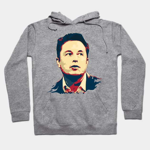 Elon Musk Pop Art Hoodie by Nerd_art